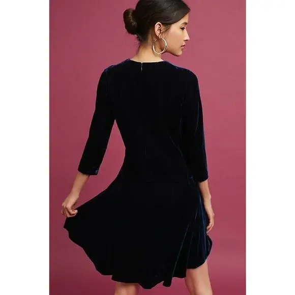 elegant white church dresses with sleeves Donna Morgan Crew Neck Short Sleeve Fit & Flare Zipper Back Solid Jersey  Dress main image 0